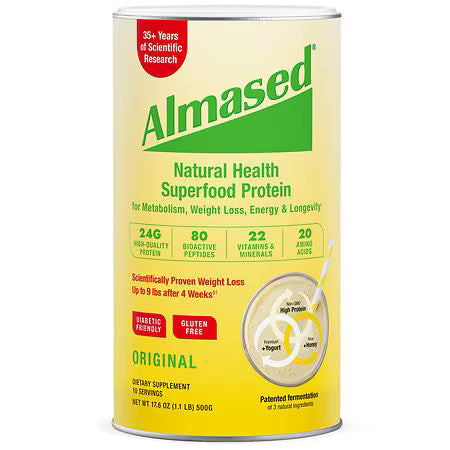 Almased Natural Health & Weight Loss Meal Replacement Protein Shake Original 17.6oz